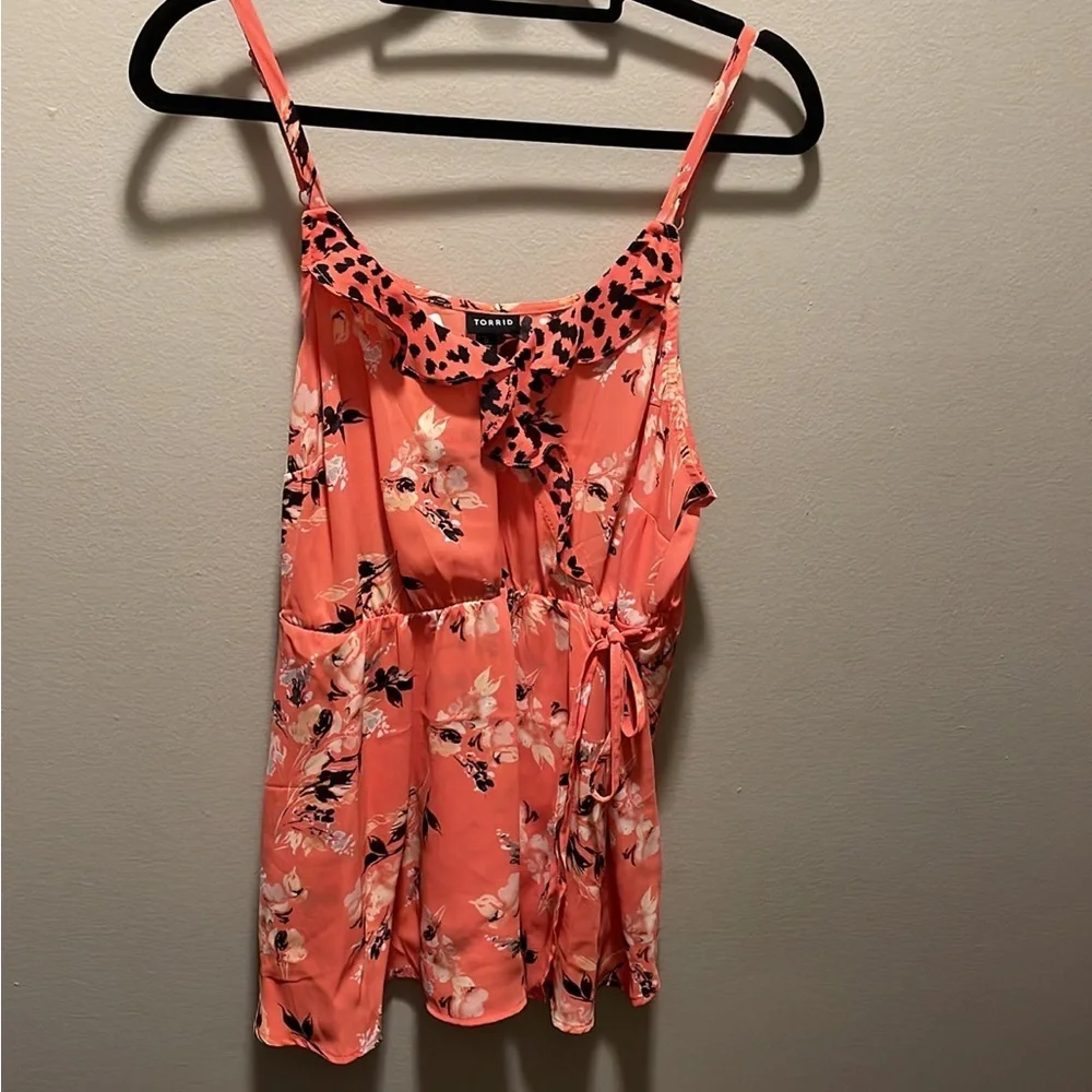 ❌SOLD❌Torrid Floral Ruffle Tank Top - Picture 2 of 5